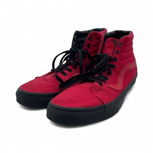 VANS SK8-Hi Reissue Racing Red Red Canvas Shoes Men’s 11 Sneakers - Picture 4 of 7